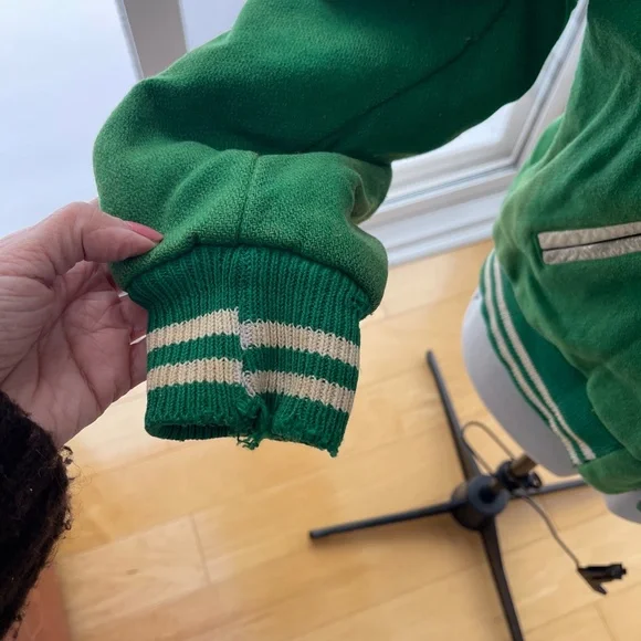Vintage 1940s Varsity Jacket - Green - XS - Picture 8 of 11